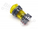Push button Arcade/Joystick transparent yellow with lighting 24.2mm